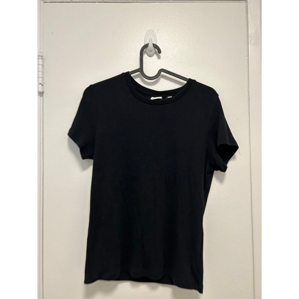 Aritzia TNA Homestretch tee shirt Size L Like new. black - Picture 3 of 5